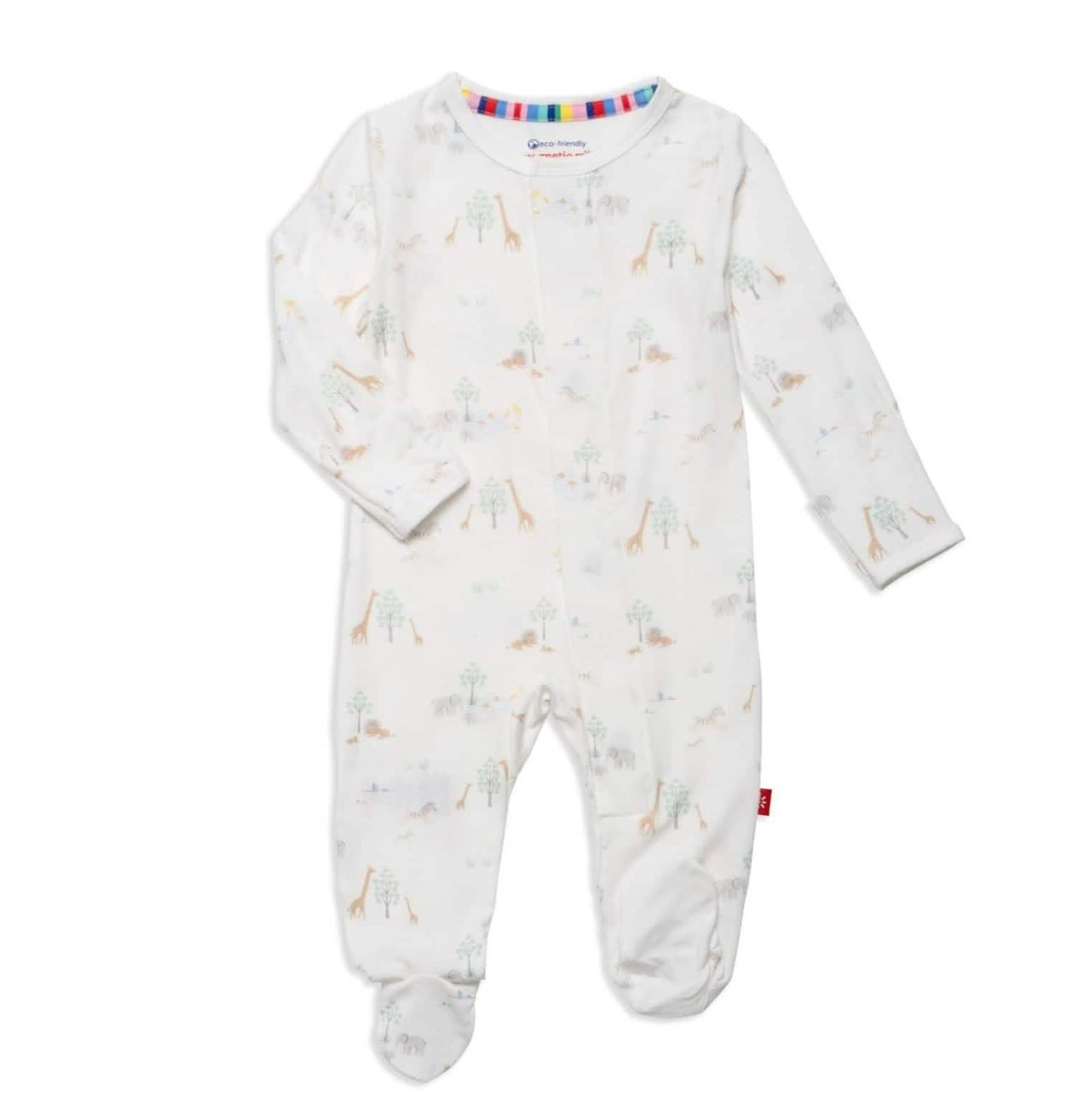 Magnetic Me White Serene Safari Footie