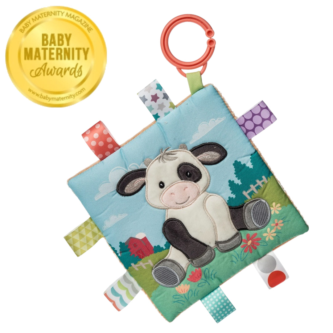Mary Meyer: Taggies Buttercup Cow Crinkle Me-6x6"