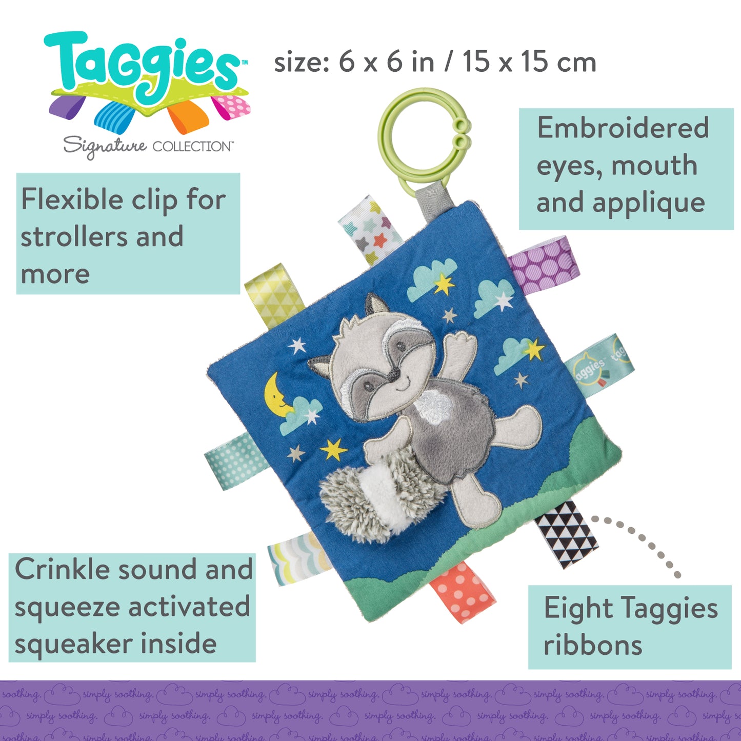 Mary Meyer: Taggies Crinkle Me Harley Raccoon