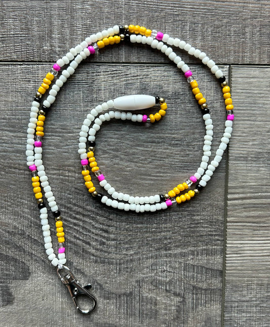 Pencil Beaded Lanyard- Breakaway Clasp