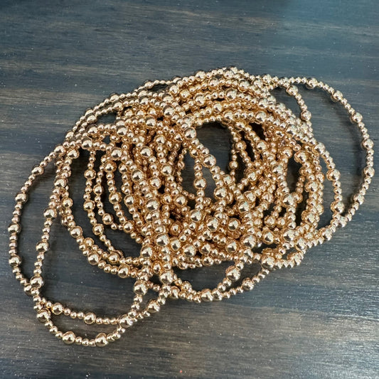 Mixed Gold Bead Wr Bracelet