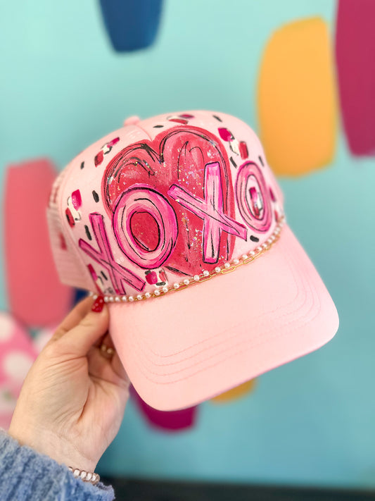 Xoxo Painted Trucker Hat