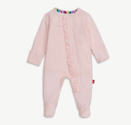 Magentic Me Pin Dot Pink Modal Footie