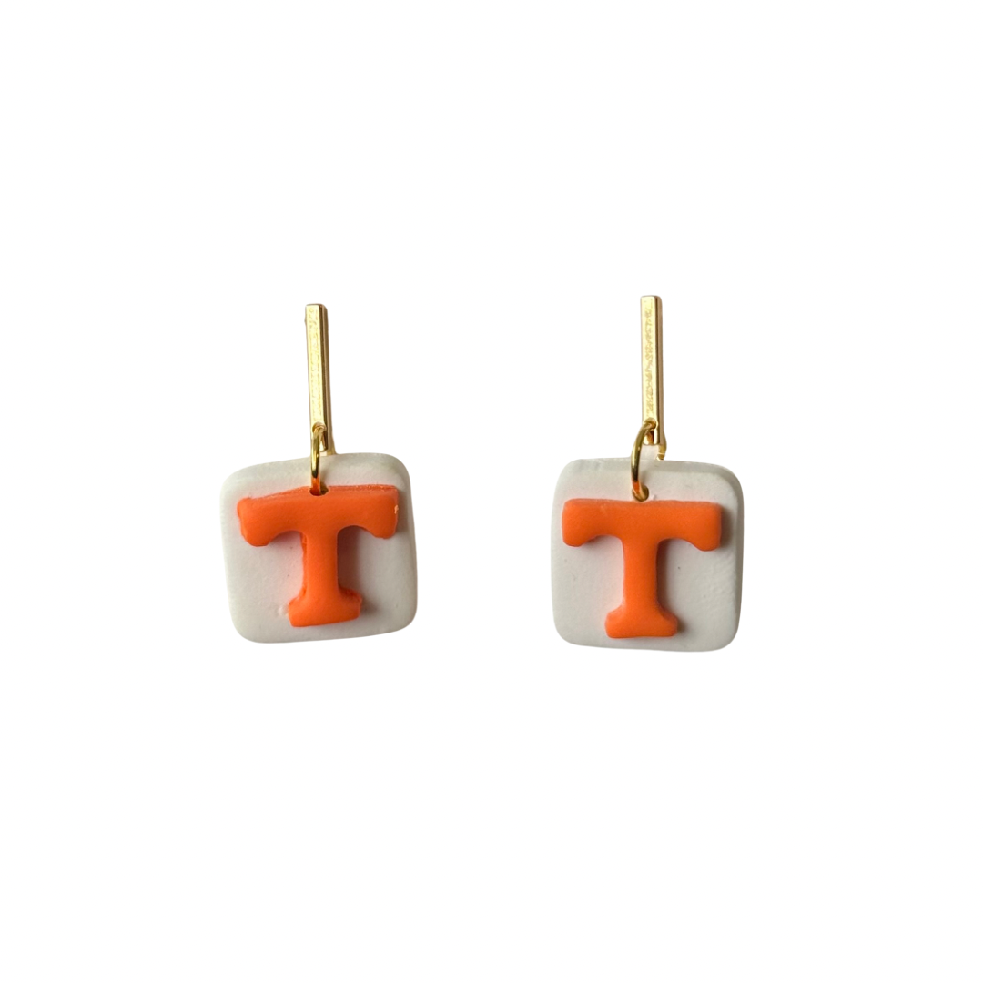 Tennessee Bar Stud Clay Earrings