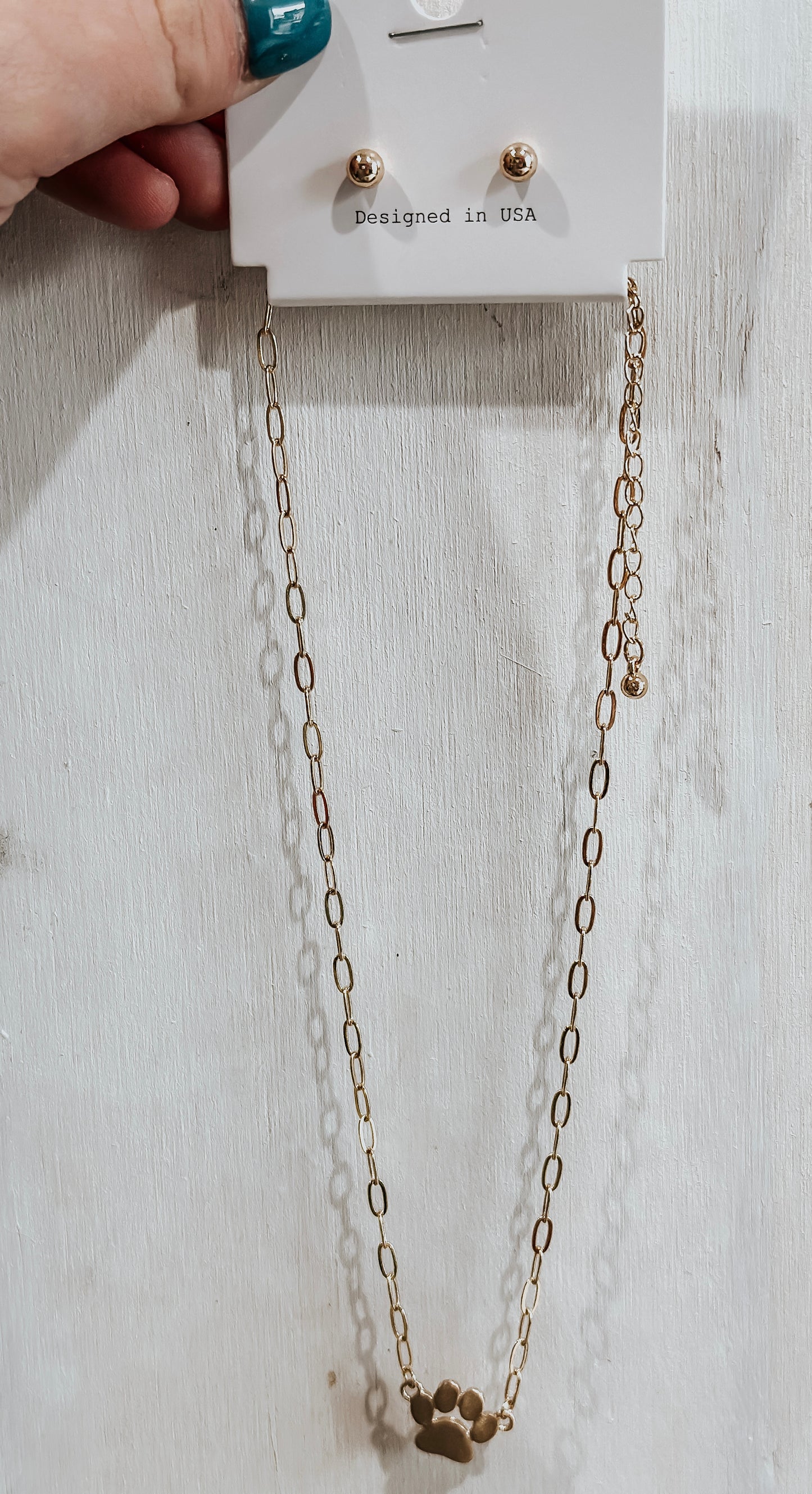 Paw Print Necklace Set